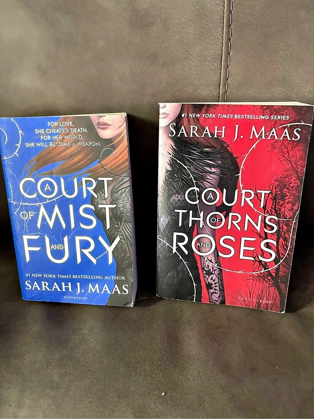 Original cover- A Court of Thorns and Roses / A Court of Mist and Fury